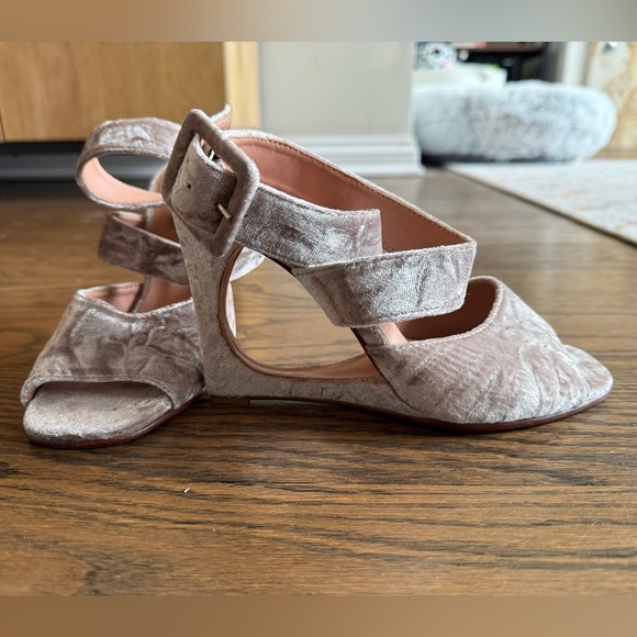 Rachel Comey Velvet Ankle Strap Wedge Sandals Velvet Size 5 - Picture 5 of 6